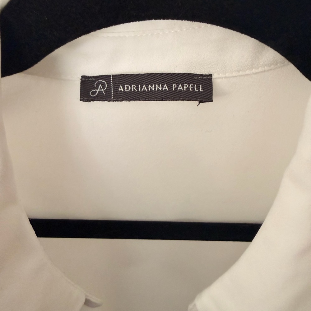 Adrianna Papell Elegant White Dress Shirt - Picture 3 of 3